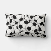 Coussin Rectangle Collage de ballon de football (Verso)