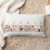 Coussin Rectangle Collage de photos de bébé ADORÉS pour une nurserie (Couverture)