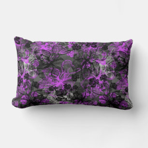 Coussin Rectangle Collage d'orchidée hawaïenne Wahine Lace