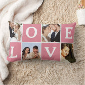 Coussin Rectangle Collage photo d'amour Saint-Valentin (Couverture)