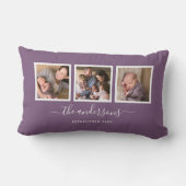 Coussin Rectangle Collage photo de calligraphie de nom de couleur mo (Verso)