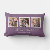 Coussin Rectangle Collage photo de calligraphie de nom de couleur mo (Recto)