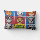 Coussin Rectangle Collection de jolis animaux de la forêt pour les a (Verso)