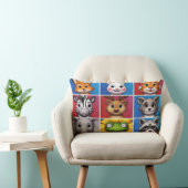 Coussin Rectangle Collection de jolis animaux de la forêt pour les a (Chaise)