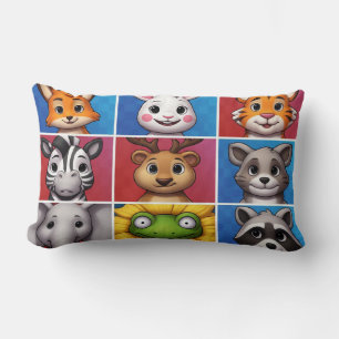 Coussin Rectangle Collection de jolis animaux de la forêt pour les a