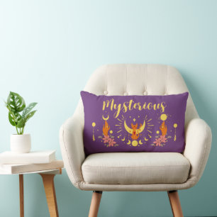 Coussin Rectangle Collection de timbres d'Halloween "mystérieux" 13"
