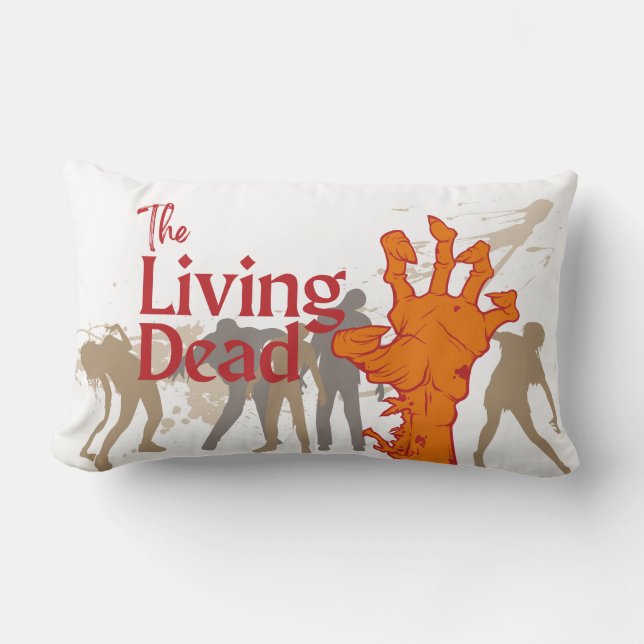 Coussin Rectangle Collection de timbres d'Halloween "The Living Dead (Recto)
