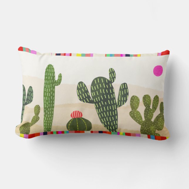 Coussin Rectangle Collection Llamarama Cactus (Recto)