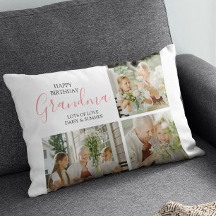 Coussin Rectangle Collection photo d'anniversaire moderne et heureus