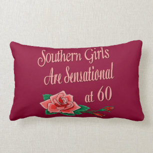 Coussin Rectangle Collection rose anniversaire du sud de fille de