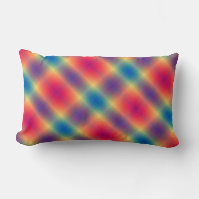 Coussin Rectangle Coloré Blurred Plaid Moderne Pays (Recto)