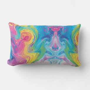 Coussin Rectangle coloré, brillant, spectre de couleurs, gras, color