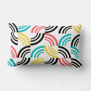 Coussin Rectangle Coloré, moderne, amusant, joyeux graphisme géométr
