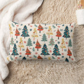 Coussin Rectangle Colourful Christmas Pine Trees Seamless Pattern (Couverture)