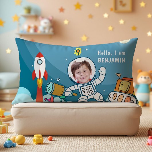Coussin Rectangle Combinaison d'astronaute spatiale personnalisée po
