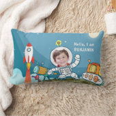 Coussin Rectangle Combinaison d'astronaute spatiale personnalisée po (Couverture)