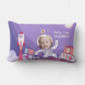 Coussin Rectangle Combinaison d'astronaute spatiale personnalisée po (Recto)