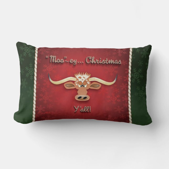 Coussin Rectangle Comique Longhorn Steer (Recto)