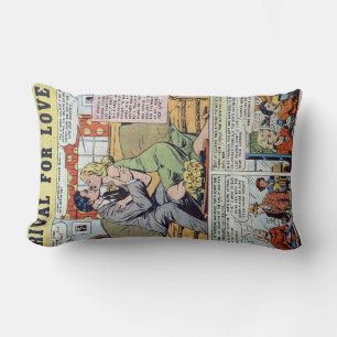 Coussin Rectangle Comique vintage