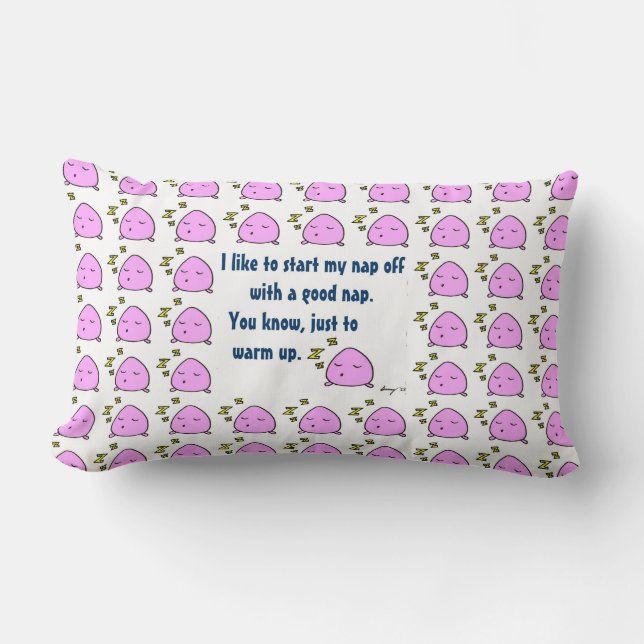 Coussin Rectangle "Commencez Ma Sieste Avec Une Bonne Nap" Lumbar Co (Recto)