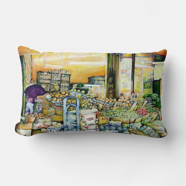 Coussin Rectangle Compromettre la gentrification artistique (Recto)