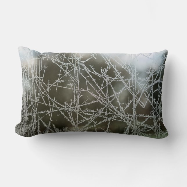 Coussin Rectangle Concentration sélective des flocons de neige (Recto)