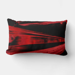 Coussin Rectangle Concept de mouvement moderne et cool en rouge et n