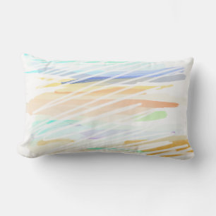Coussin Rectangle Conception abstraite de la peinture colorée aquare