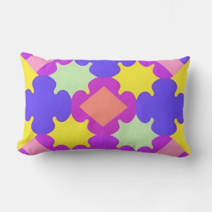 Coussin Rectangle Conception Abstraite Géométrique Colorée