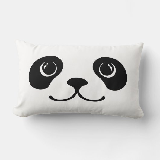 Coussin Rectangle Conception animale mignonne de visage de panda (Recto)