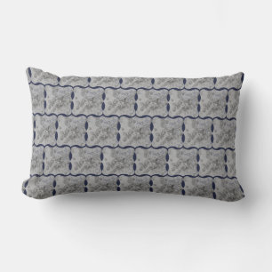 Coussin Rectangle Conception chic de pays bleu et gris