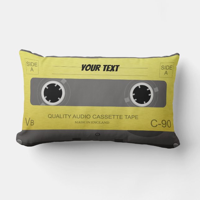 Coussin Rectangle Conception cool Retro cassette (Recto)