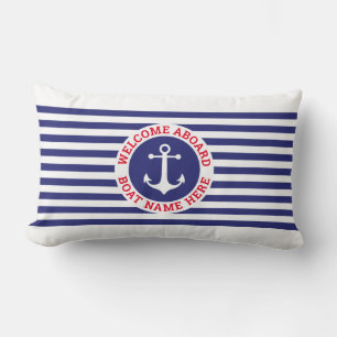 Coussin Rectangle Conception d'Ancres nautiques avec bandes