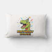 Coussin Rectangle Conception d'anniversaire de dinosaure mignon Rugi (Recto)