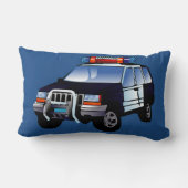 Coussin Rectangle Conception de caricatures pour enfants de la polic (Verso)