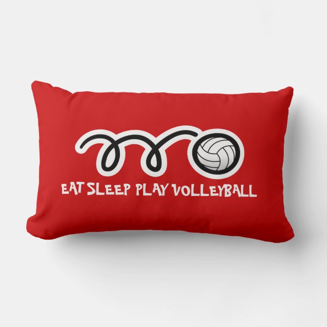 Coussin Rectangle Conception de carreau de volleyball (Recto)