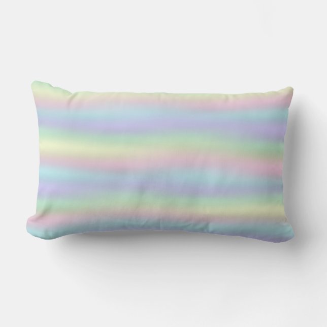 Coussin Rectangle Conception de couleur pastel liquide abstraite  (Recto)