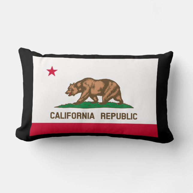 Coussin Rectangle Conception de drapeau d'état de la Californie (Recto)