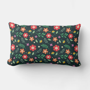 Coussin Rectangle Conception de fond d'impression florale bigarrée c