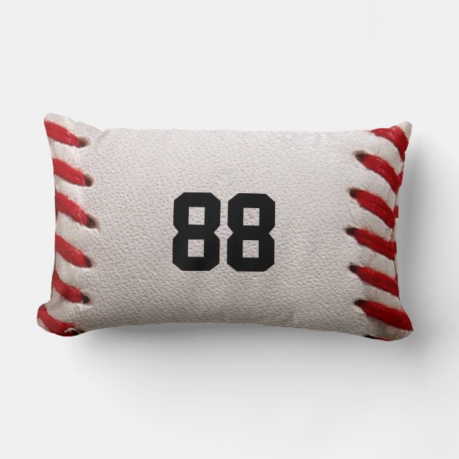Coussin Rectangle Conception de joueur de baseball avec numéro de ma (Recto)