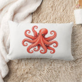 Coussin Rectangle Conception de la vie marine de l'octopus océan (Couverture)