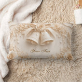 Coussin Rectangle Conception de mariage élégante avec cloches et ros (Couverture)