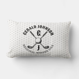 Coussin Rectangle Conception de monogramme de golf personnalisé élég