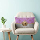 Coussin Rectangle Conception de monogramme fantaisie Pervenche Viole (Chaise)