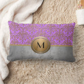 Coussin Rectangle Conception de monogramme fantaisie Pervenche Viole (Couverture)