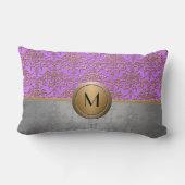Coussin Rectangle Conception de monogramme fantaisie Pervenche Viole (Verso)