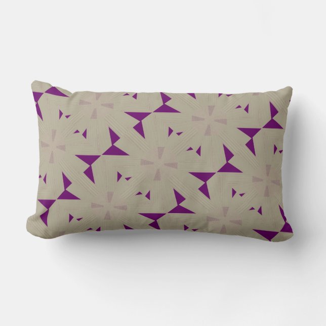 Coussin Rectangle Conception de moulin à vent violet (Recto)