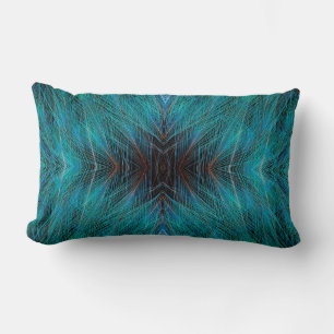 Coussin Rectangle Conception de plume fractale d'oiseau de paradis