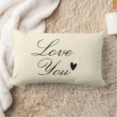 Coussin Rectangle Conception de texte personnalisée "Love You" (Couverture)