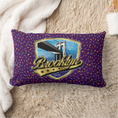 Coussin Rectangle Conception du logo Brooklyn Elegant Gold Swoosh (Couverture)